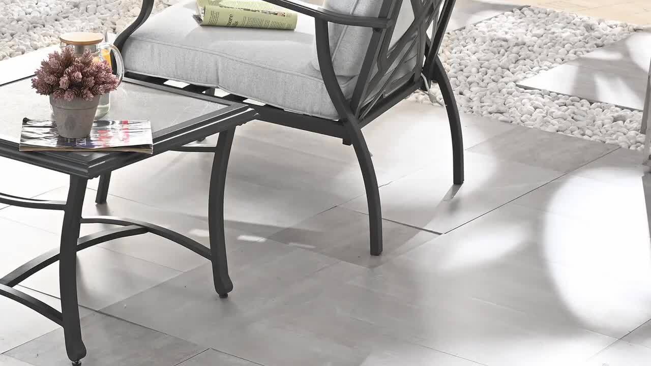 Patio Festival 3-Piece Metal Patio Conversation Deep Seating