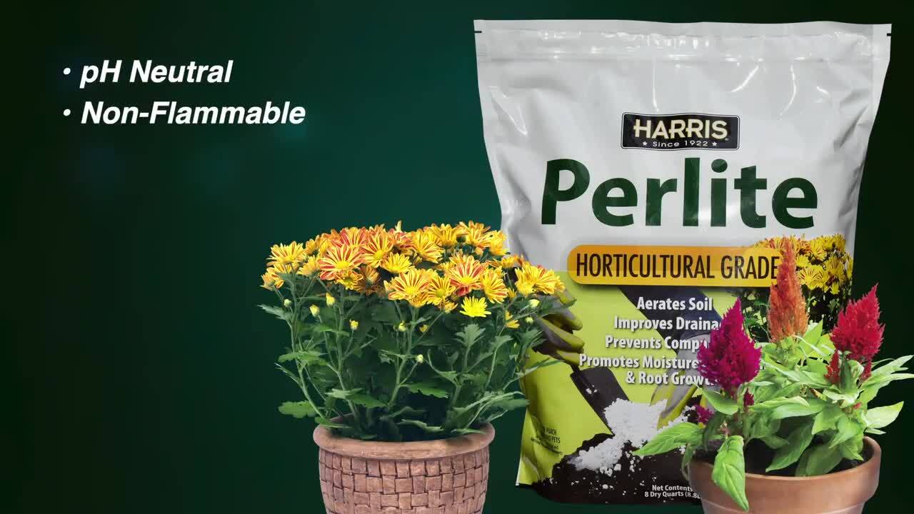 Harris Premium Horticultural Perlite for Plants and Gardening, 8qt to  Promote Root Growth and Soil Health