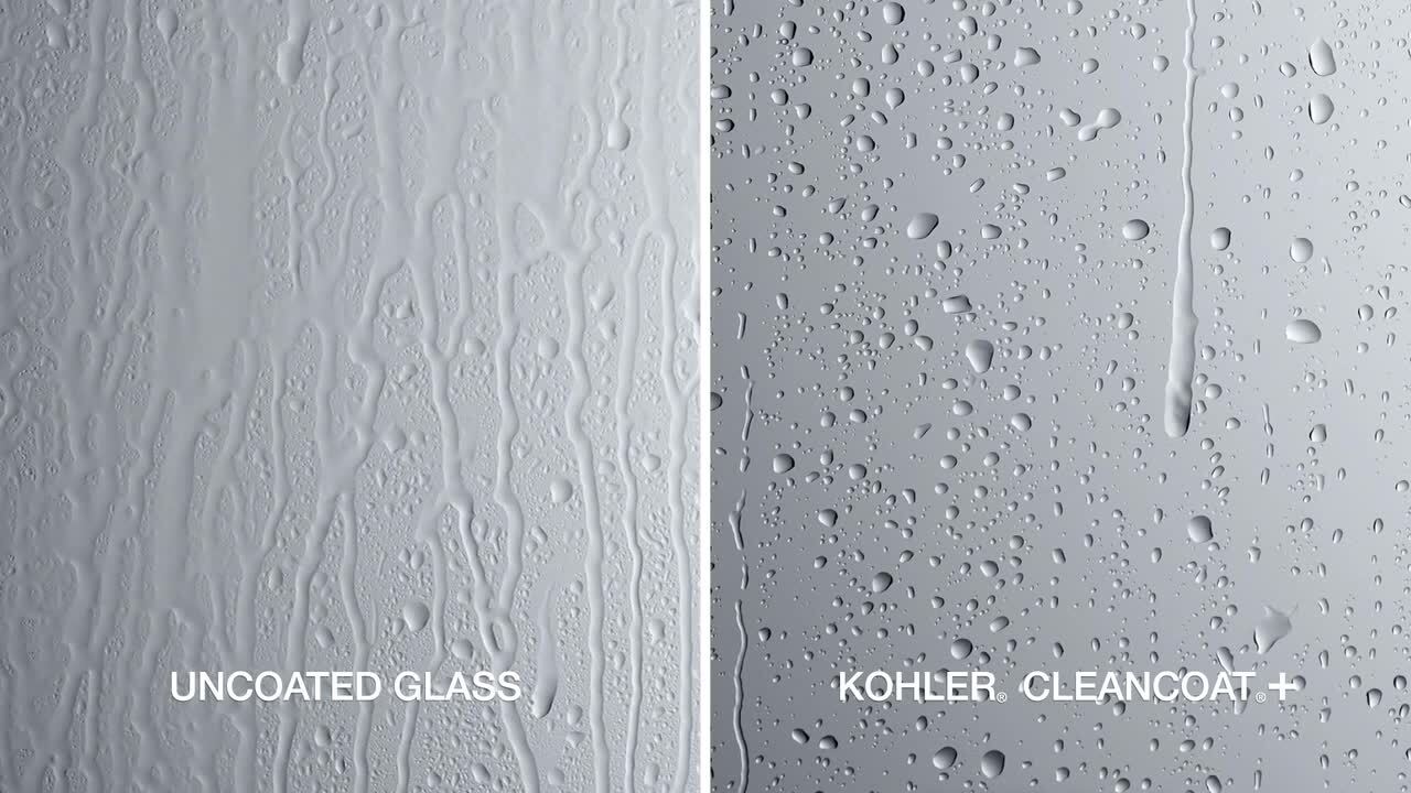 KOHLER Elmbrook 44-48 in. W x 74 in. H Sliding Frameless Shower Door in Anodized Brushed Nickel with Crystal Clear Glass
