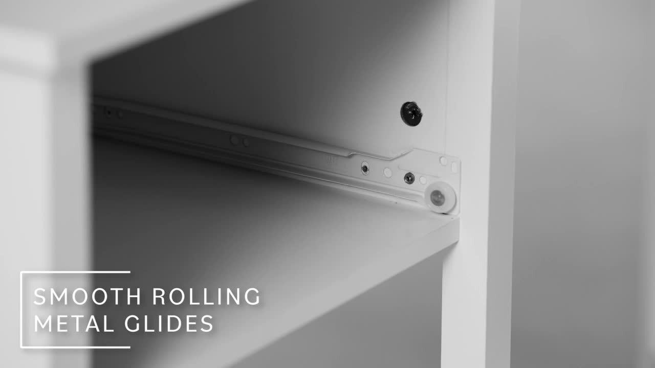 Walker Edison Furniture Company 1-Drawer White Wood Set of 2-Craftsman Nightstands with Shelf HD9831