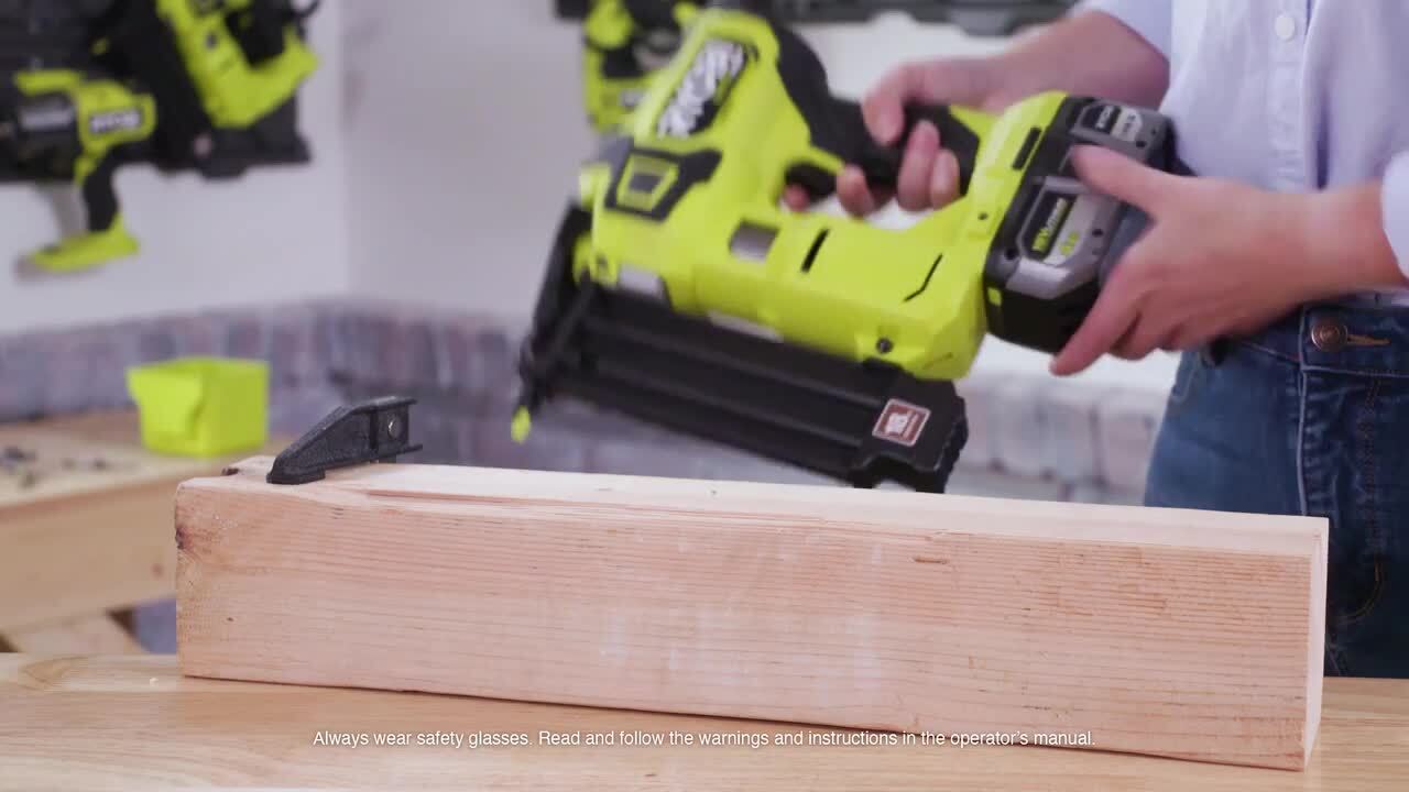 RYOBI ONE+ HP 18V 18-Gauge Brushless Cordless AirStrike Brad