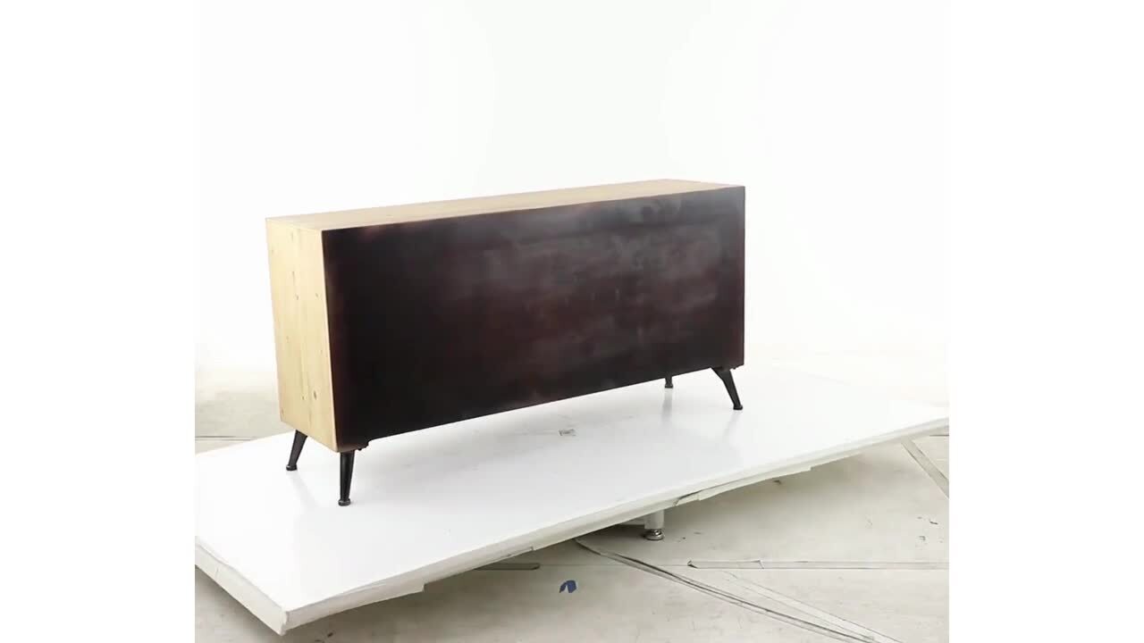 Litton Lane Light Brown 3 Drawers 1 Shelf and 2 Doors Buffet 59 in  