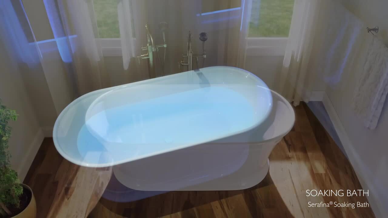 JACUZZI INIZIO 65.5 in. x 35.625 in. Whirlpool Bathtub with Center