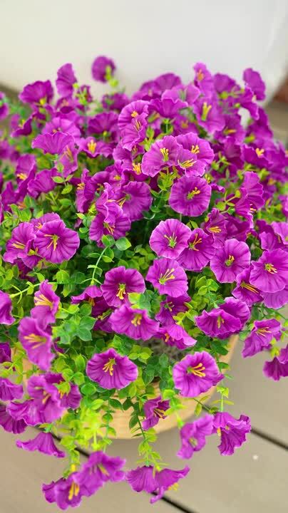 Nearly Natural 14 in. UV Resistant Artificial Morning Glory Bush