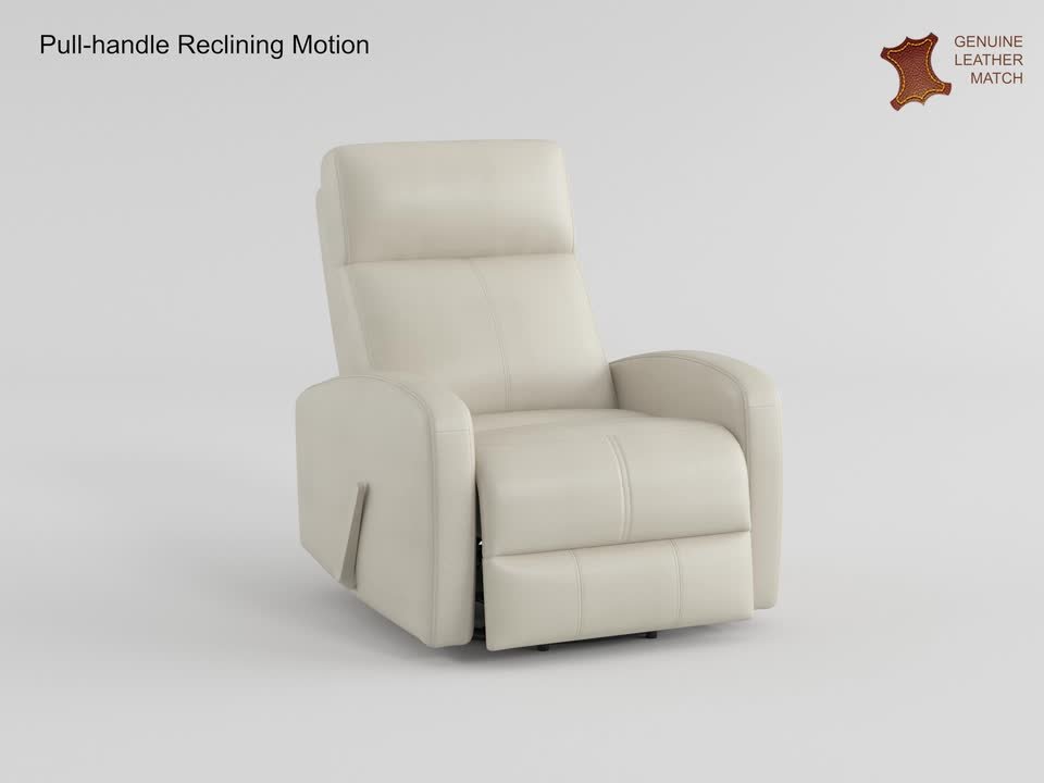 Lazzara Maryvale Mocha Leather Manual Swivel Glider Recliner