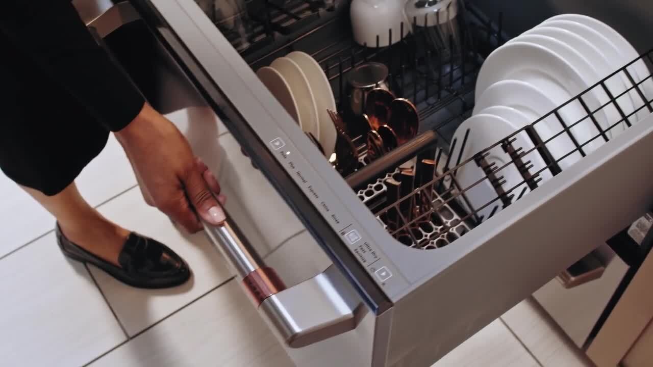 24 in. Matte Black Double Drawer Dishwasher