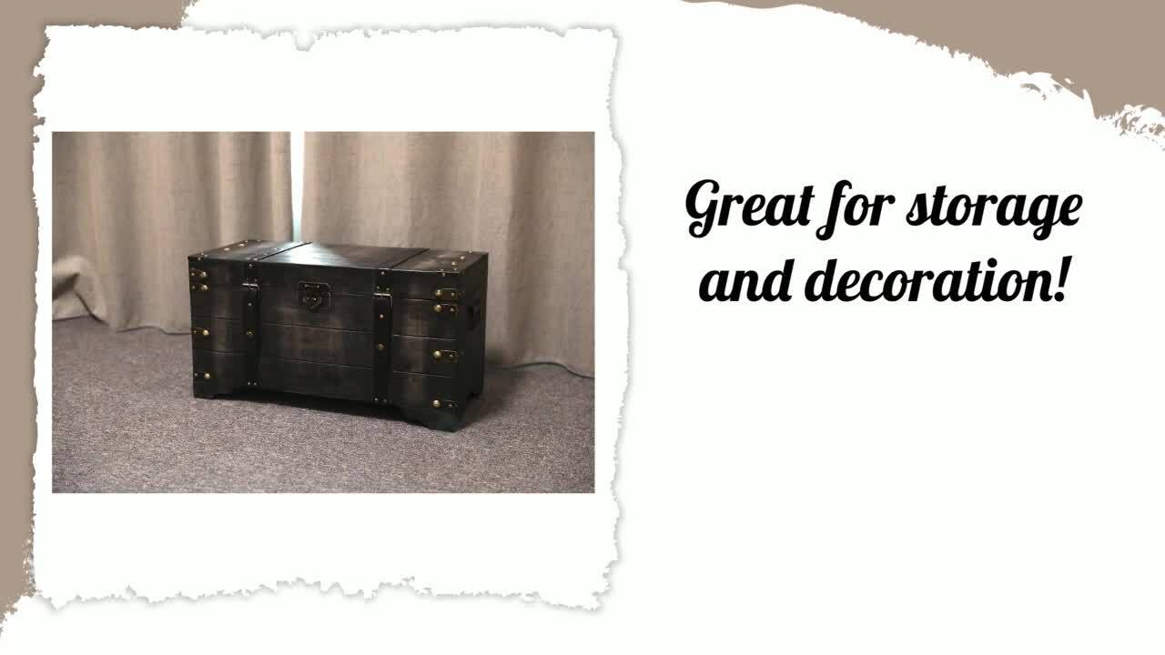 WTW(ダブルティー)で取り扱われていたWOOD TRUNK WITH STAND(ウッドトランク ウィズ スタンド)です。大容量の収納ボックスで店舗什器にもオススメです♪男前インテリアにも◎ Natural Large Wooden Style Trunk with Handles QI004014.L - The