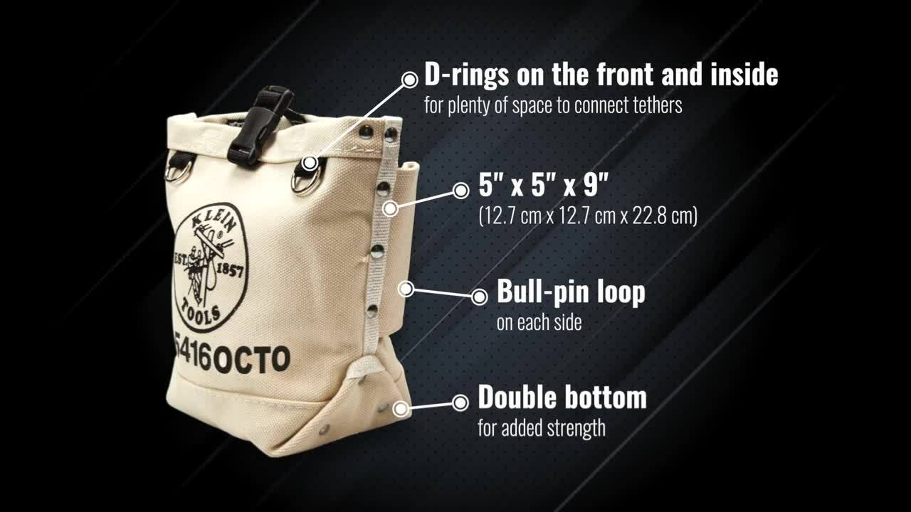 9.5 in. Bull-Pin and Canvas Bolt Tool Bag with Connection Points 9.5 in. Bull-Pin and Canvas Bolt Tool Bag with Connection Points