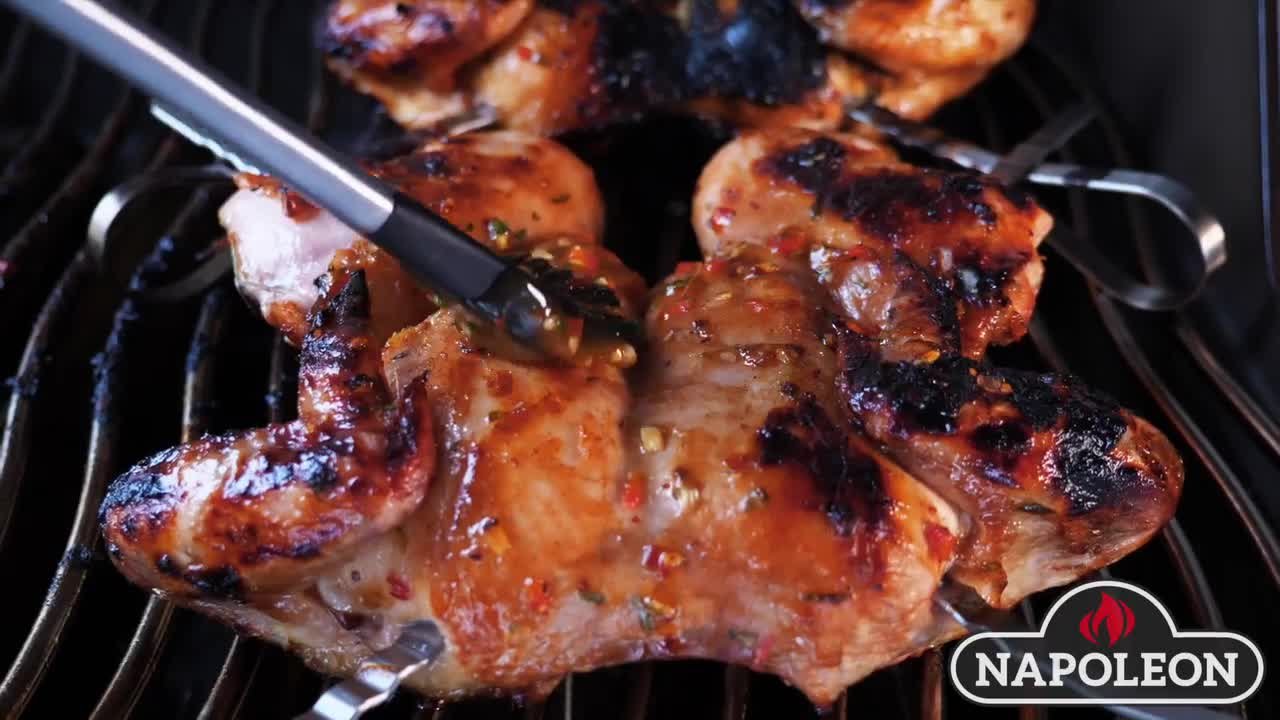 NAPOLEON Eight Stainless Steel Multifunctional Skewers-Cooking
