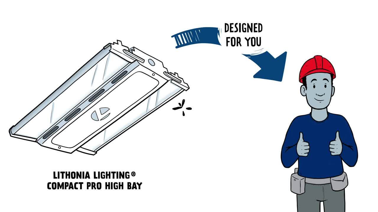 Lithonia Lighting Contractor Select CPHB 1.9 ft. 575-Watt Equivalent Adjustable Lumen and CCT Integrated LED Dimmable White High Bay Light