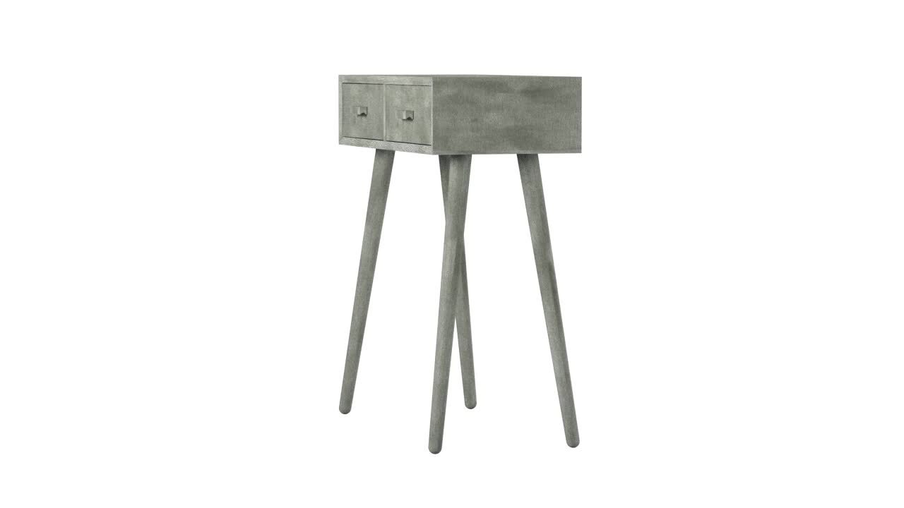 SAFAVIEH Dean 29 in. 2 Drawer Gray Wood Console Table COF5701C The Home Depot