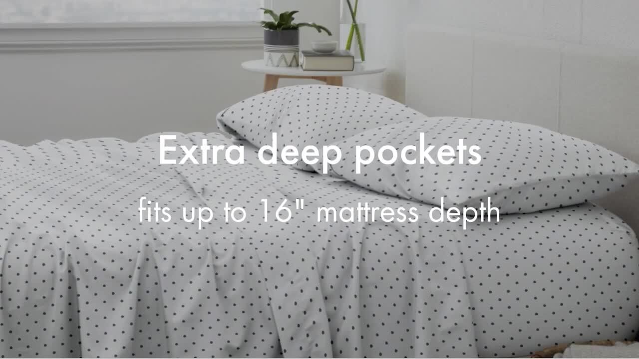 Becky Cameron Ultra-Soft Deep Pocket 4 Piece Microfiber Bed Sheet