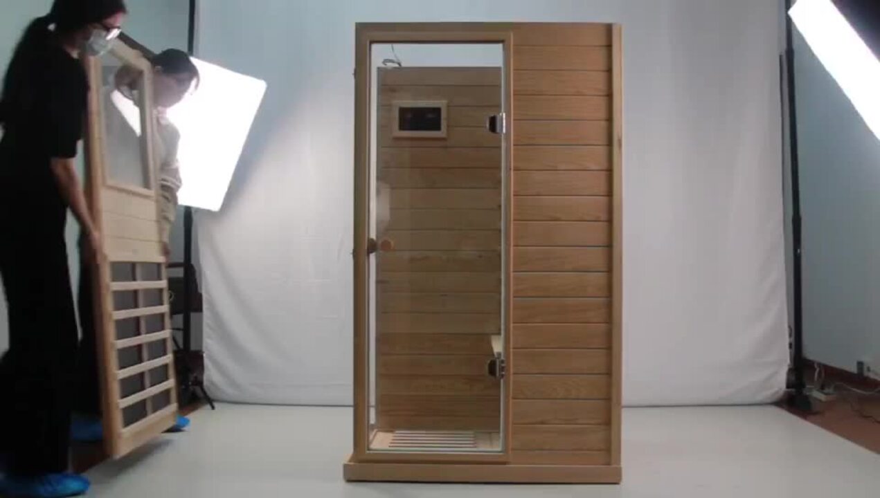 Spygo Moray 1-Person Indoor Hemlock Infrared Sauna with 6 Far