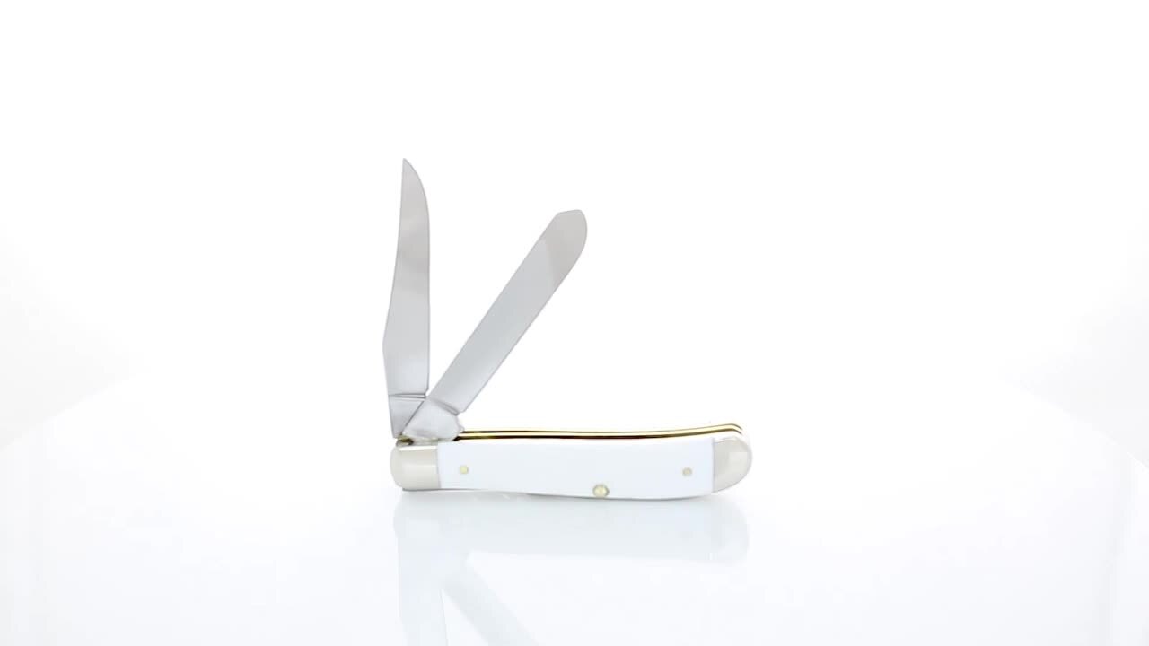 SparXX White Synthetic Standard Jig Mini Trapper Pocket Knife