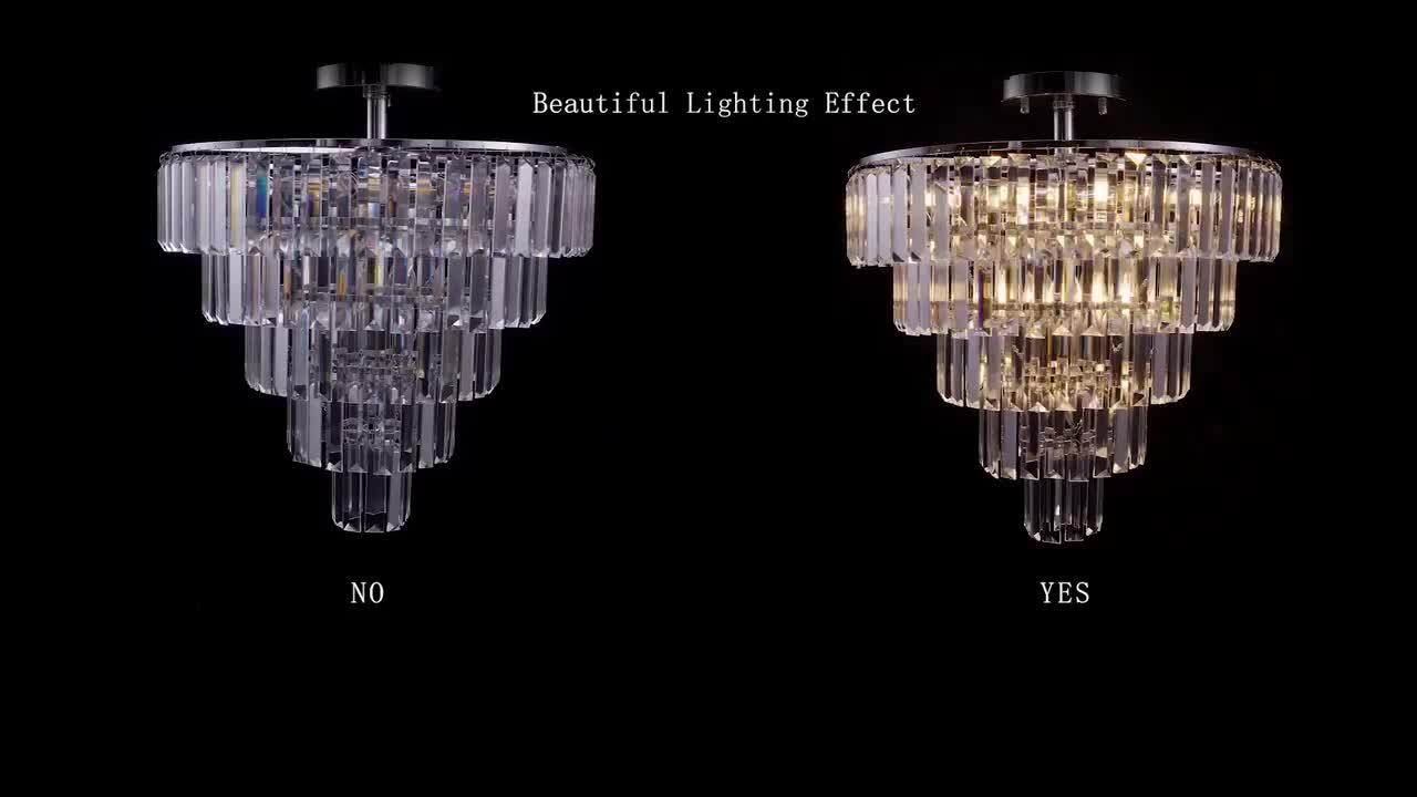 Sunpez 5-Tier 10 Light Crystal Chandeliers Lighting Luxury Modern