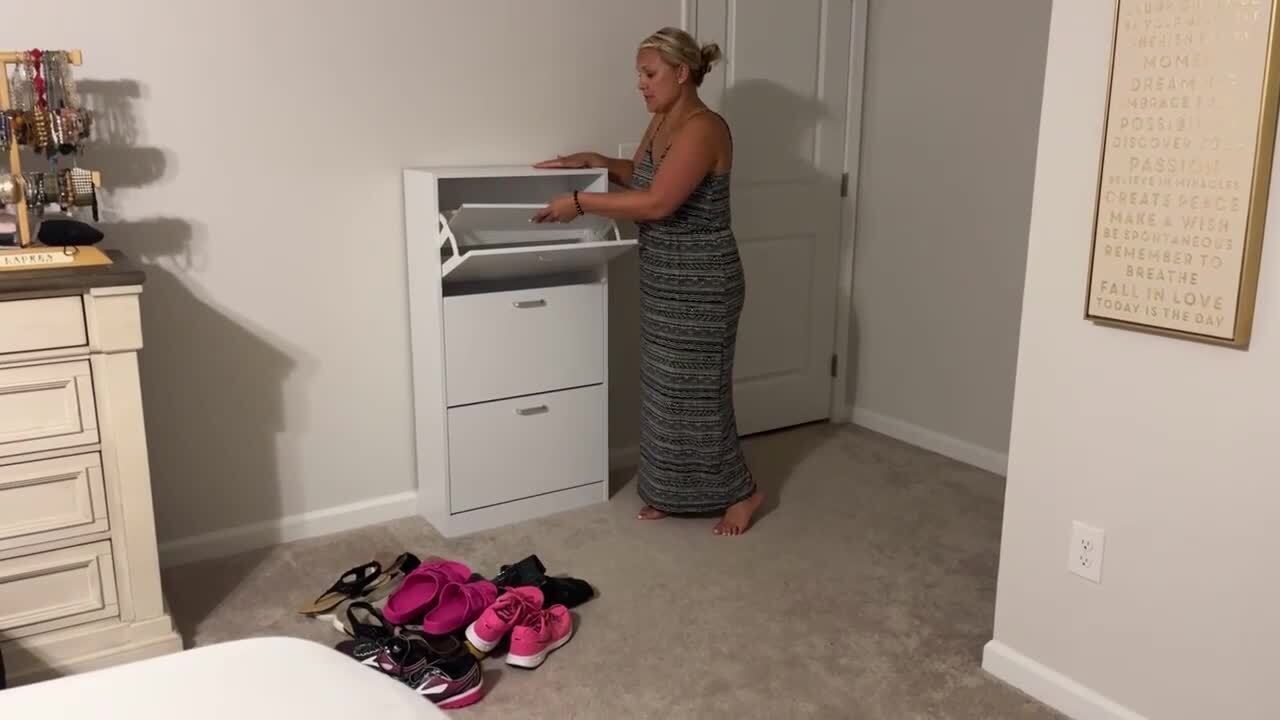 Mirrored shoe cheap cabinet aldi review