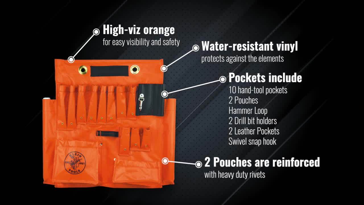 Milwaukee Lineman's Aerial Tool Apron with Lineman's 5-In-1 Ratcheting Wrench with Milled Strike Face (2-Piece)