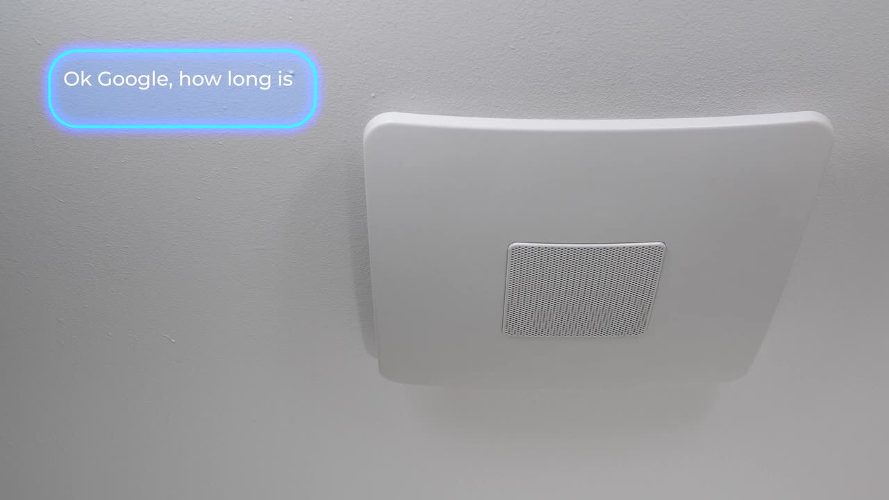 80 CFM Ceiling Easy Roomside Installation Bathroom Exhaust Fan with Bluetooth Speaker and 2-Way Smartphone Communication 80 CFM Ceiling Easy Roomside Installation Bathroom Exhaust Fan with Bluetooth Speaker and 2-Way Smartphone Communication