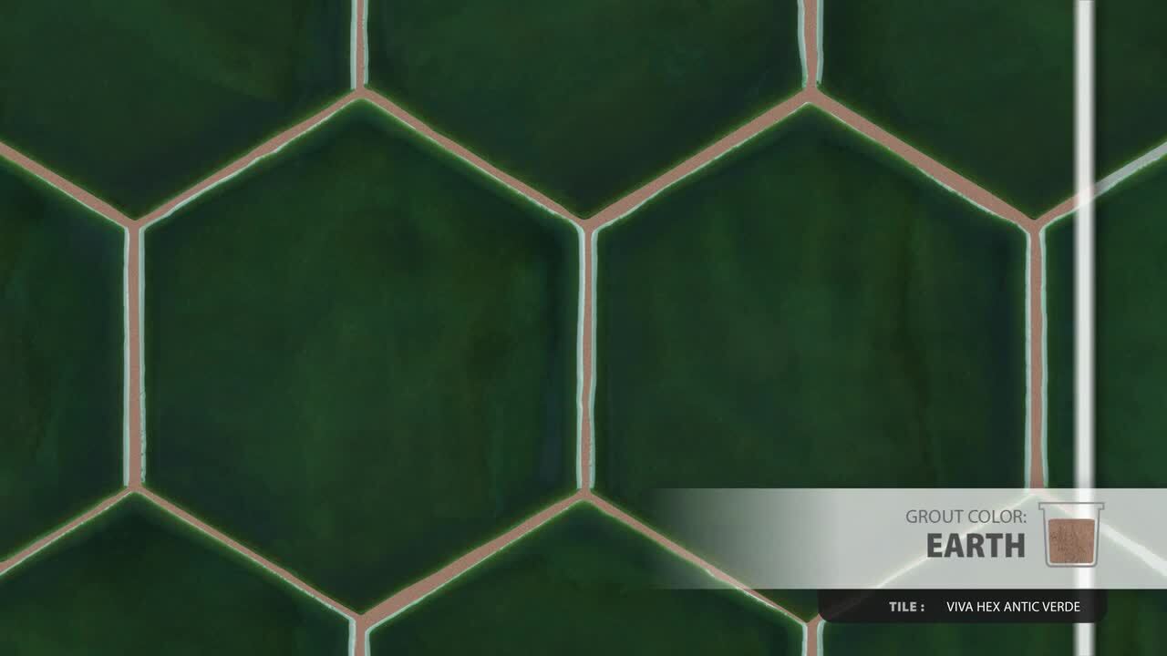 Merola Tile Viva Hex Antic Verde 5-7/8 in. x 6-3/4 in. Ceramic