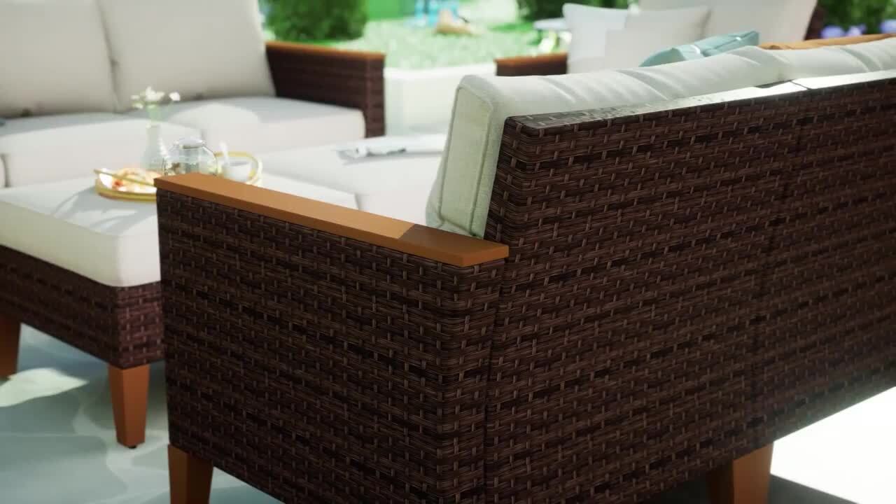 Rattan 8 seater discount table