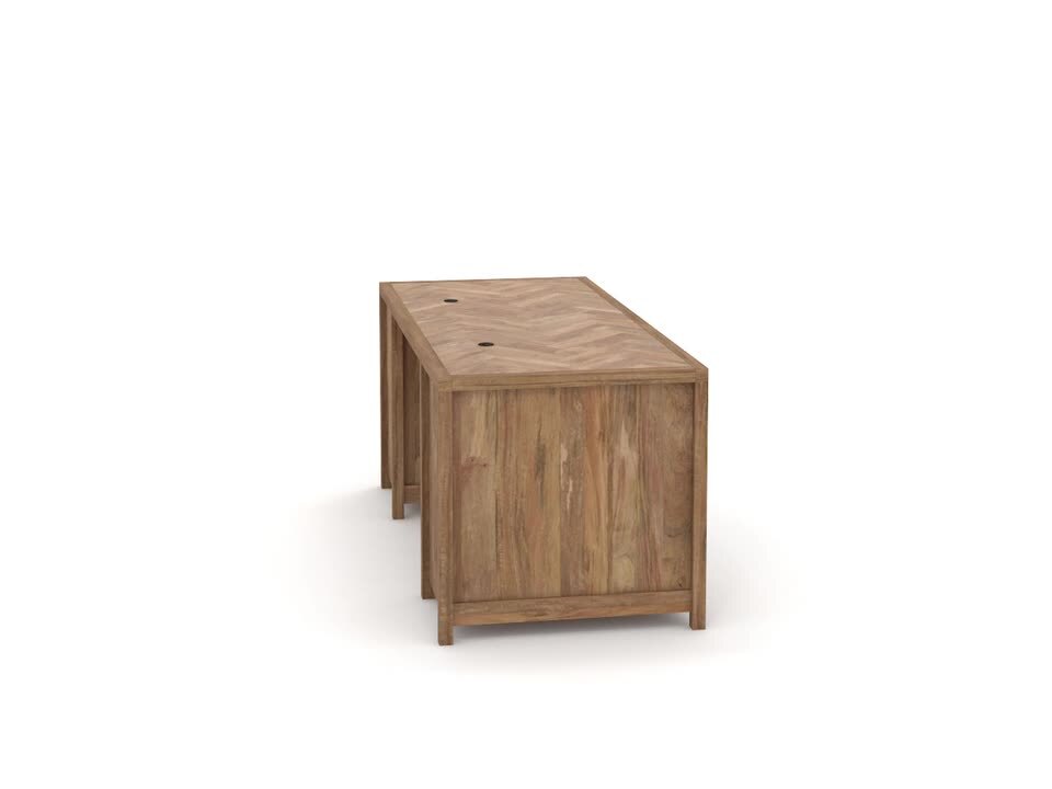 Cannery Bridge 65.984 in. Sindoori Mango Executive Desk