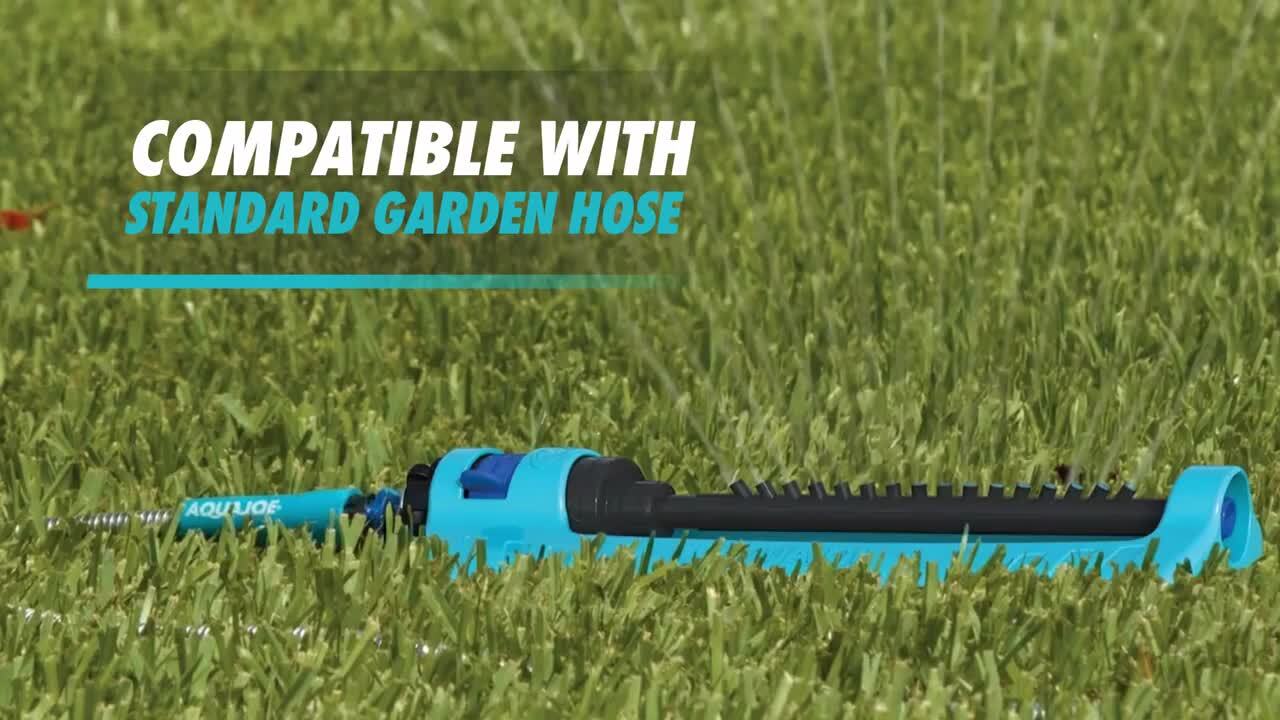 AQUA JOE Indestructible Metal Base Oscillating Sprinkler with