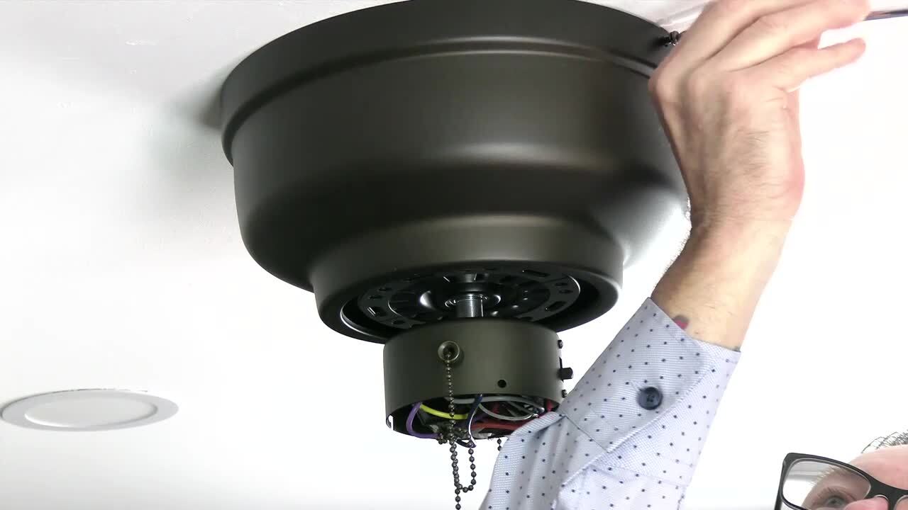 Hampton Bay Colton 52 in. Indoor Matte Black Standard Flush Mount