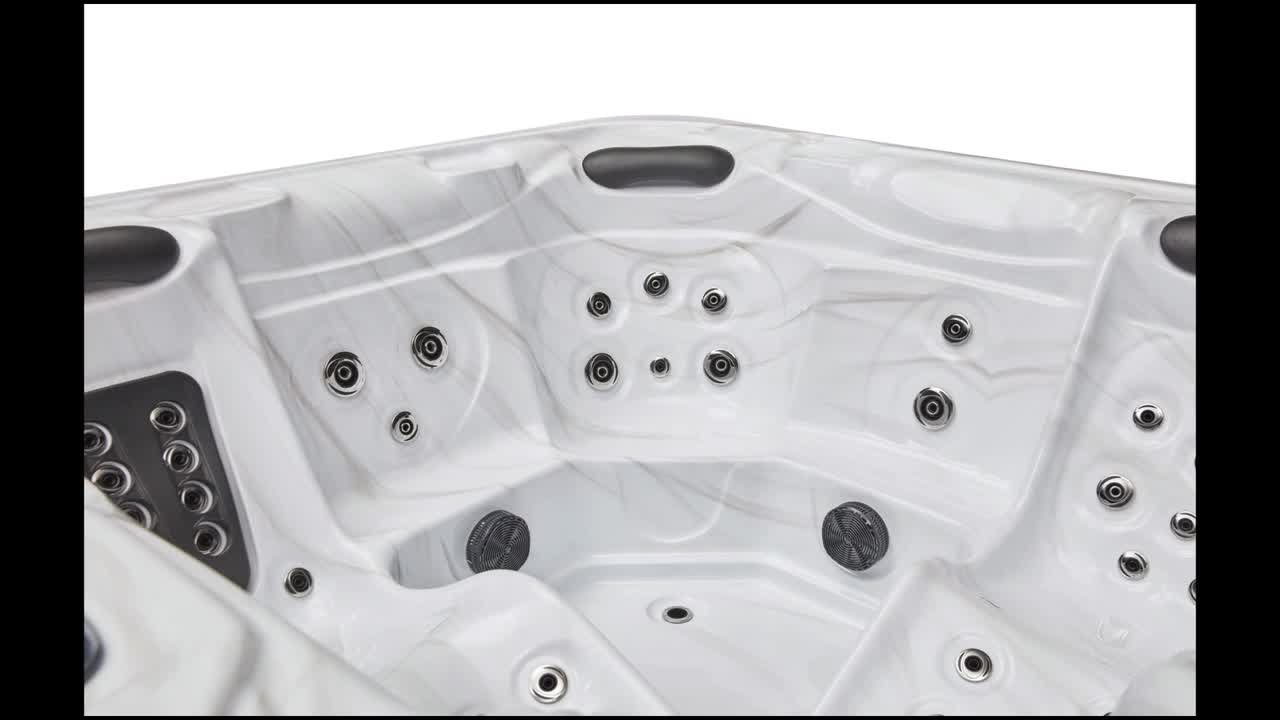 Luxury Spas Estes 5-Person 54-Jet 240V Dual Lounger Hot Tub with
