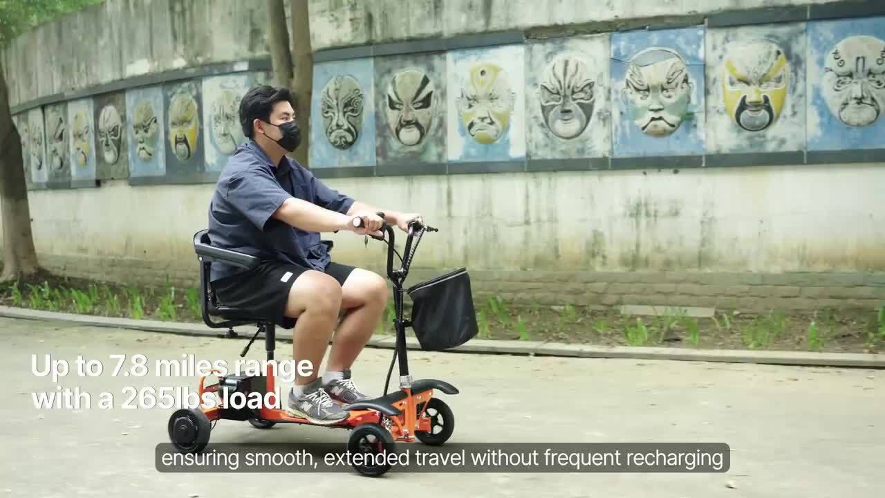 SKYSHALO Folding 4-Wheel Mobility Scooter for Adults, 12-Mile