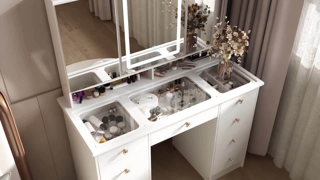 modern glass dressing table Venetian Glass Dressing Table