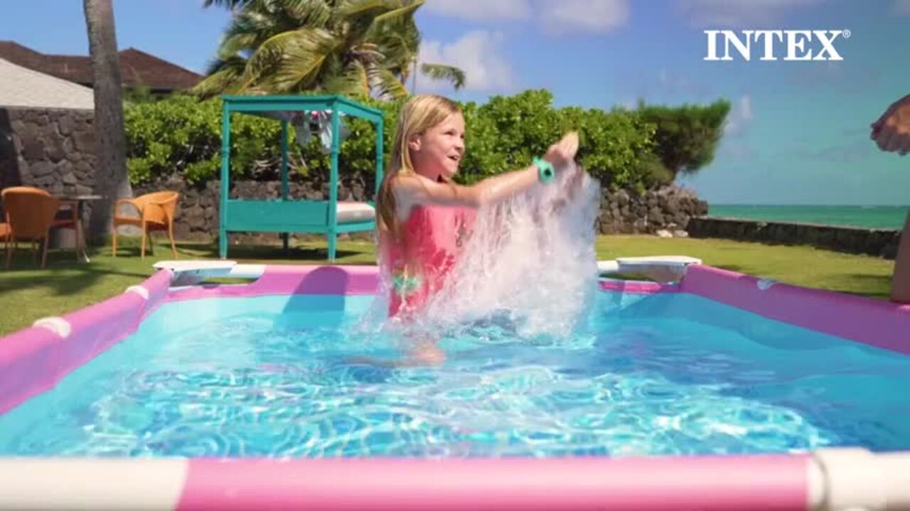 Intex 7 ft. x 5 ft. Rectangular 23.62 in. Deep Above Ground Pool