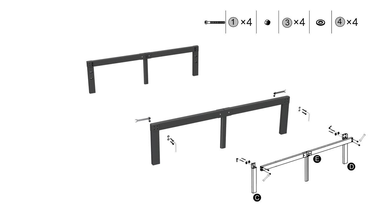 VECELO Full Bed Frames No Box Spring Needed, Heavy Duty Metal 