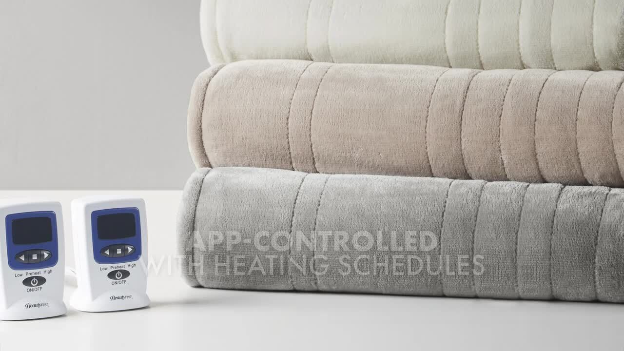 Microplush heated blanket hot sale