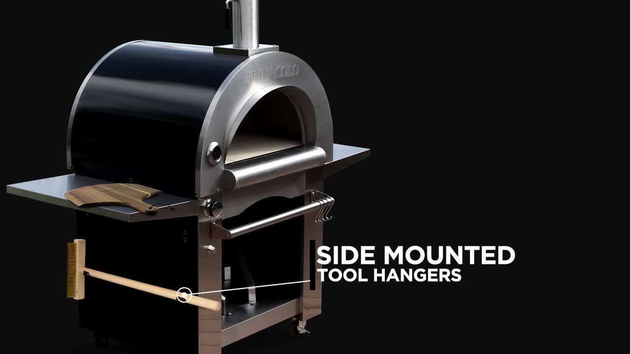 PINNACOLO IBRIDO (Hybrid) Wood and Gas Outdoor Pizza Oven with