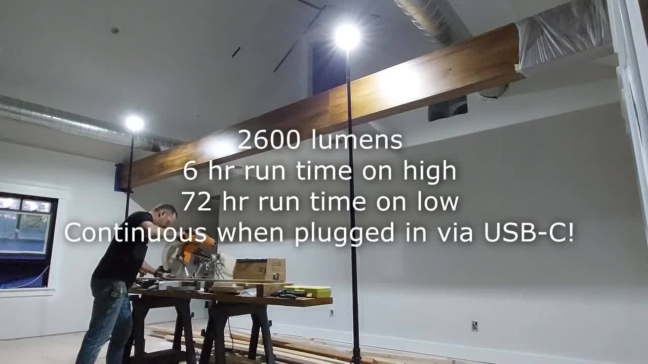 STKR 10 ft. 2600 Lumens Fli Over-Lander Telescoping Area Light