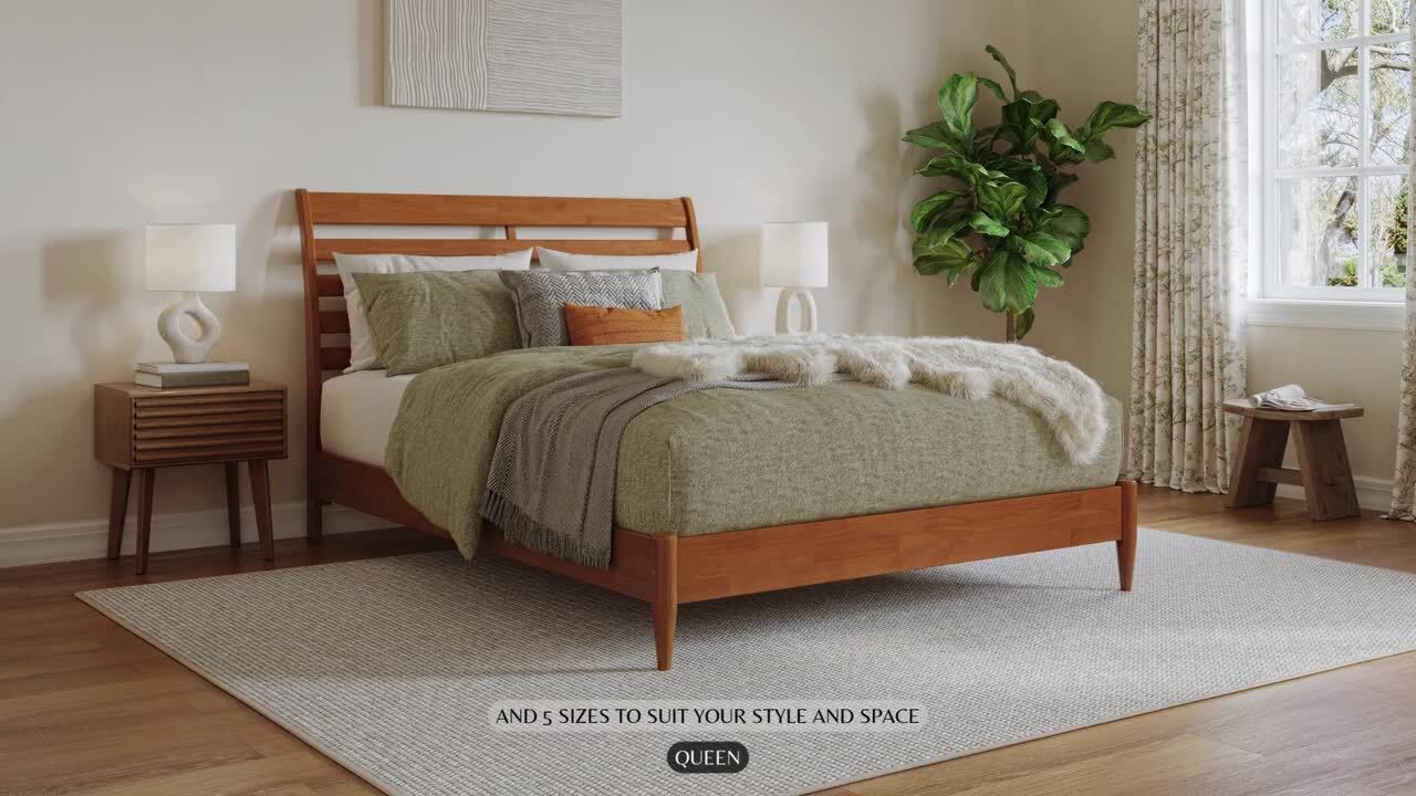 AFI Savannah Light Toffee Natural Bronze Solid Wood Frame Twin Low