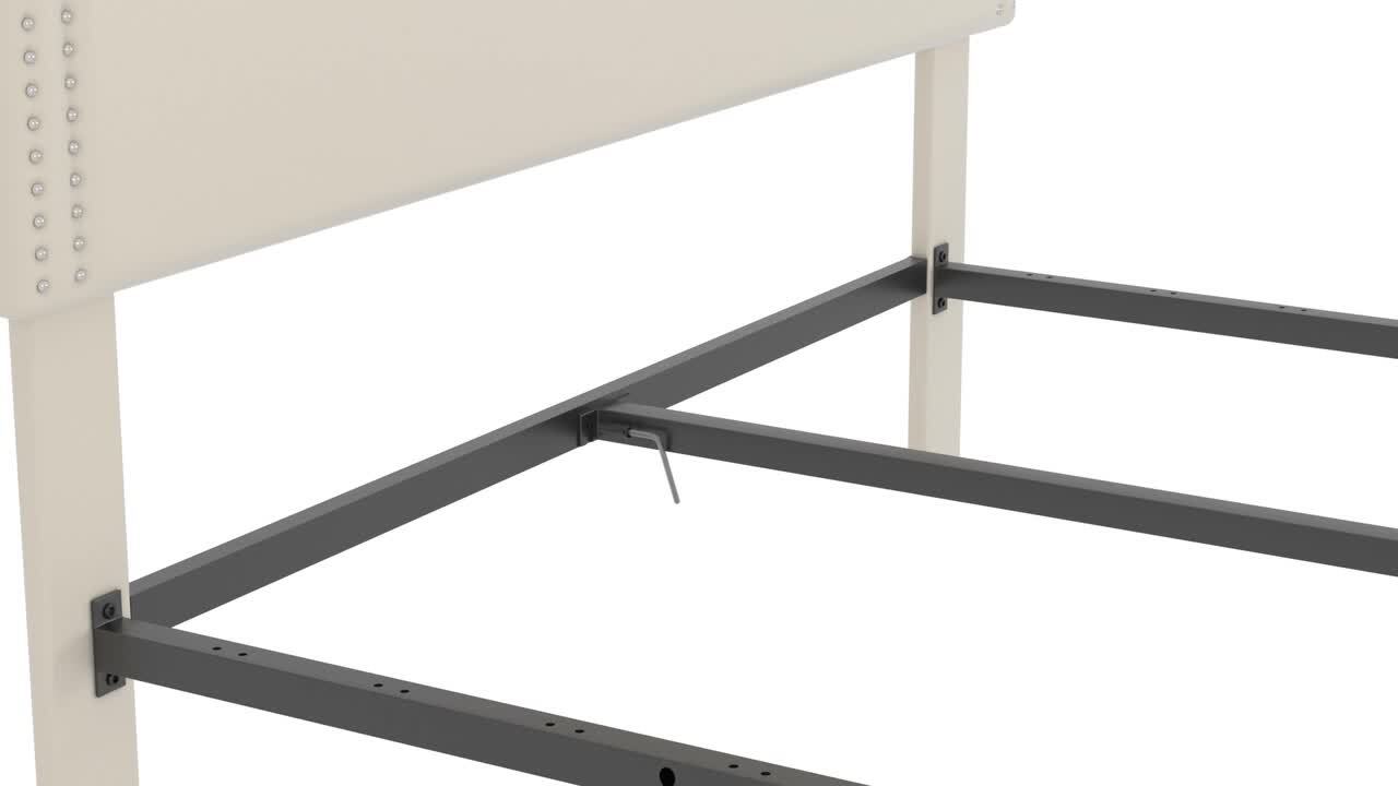 VECELO Upholstered Bed with Adjustable Headboard, No Box
