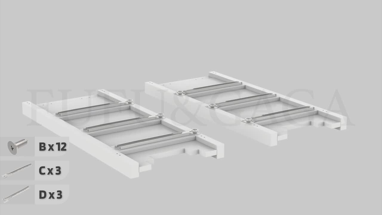 tomfrkw30さま FUFU&GAGA 3-Mirrored Drawers White Wood Nightstands Bedside