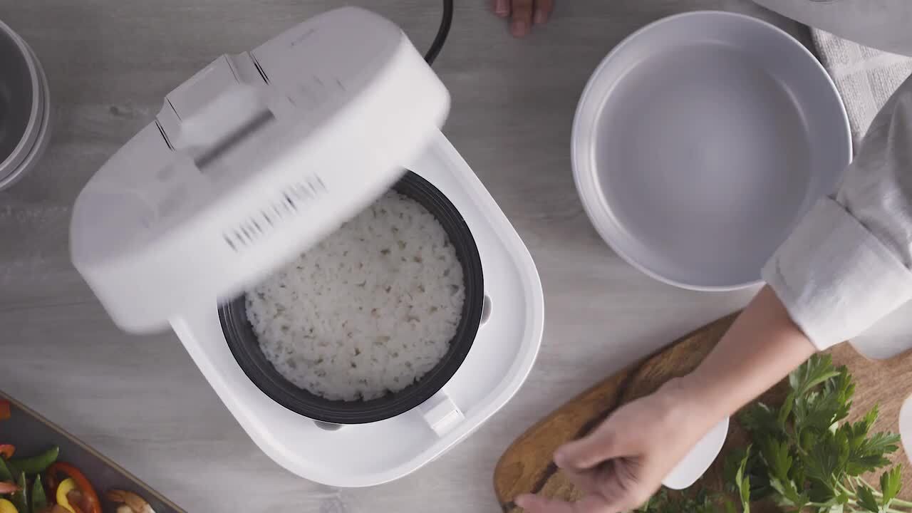 GreenPan Bistro 2L Rice Cooker White CC006770-001 - The Home Depot