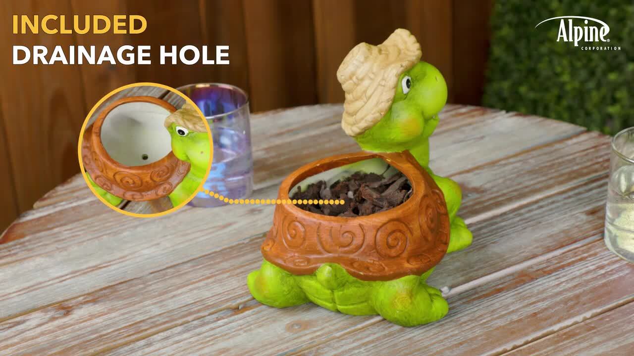 kat&roger claystreetca プランター　植木鉢 Alpine Corporation 7 in. Terracotta Clay Turtle Pot Planter for