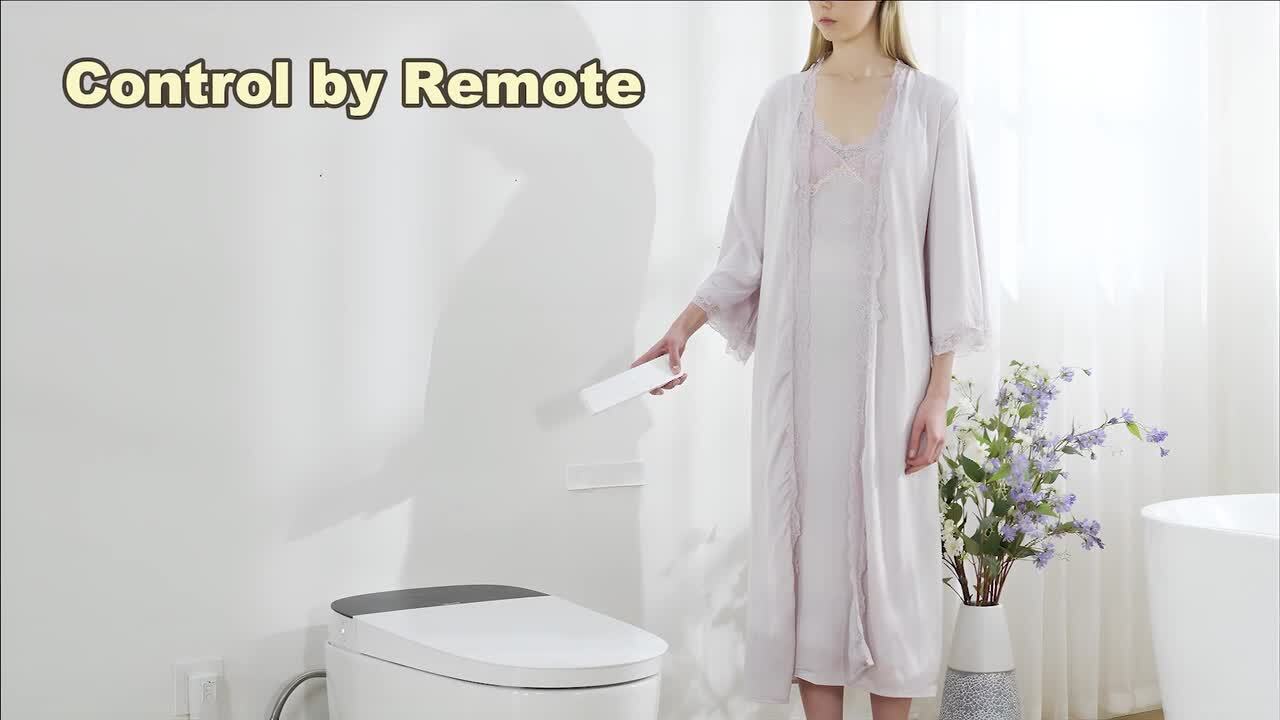 MEDUNJESS H-G Elongated Smart Toilet 1.34 GPF with Auto Features & Heated Seat