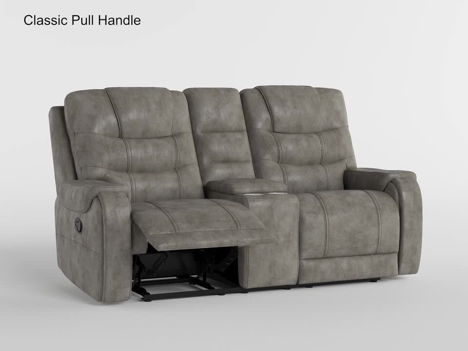 Lazzara Milington 76.5 in. W Dark Gray Pillow Top Microfiber 2