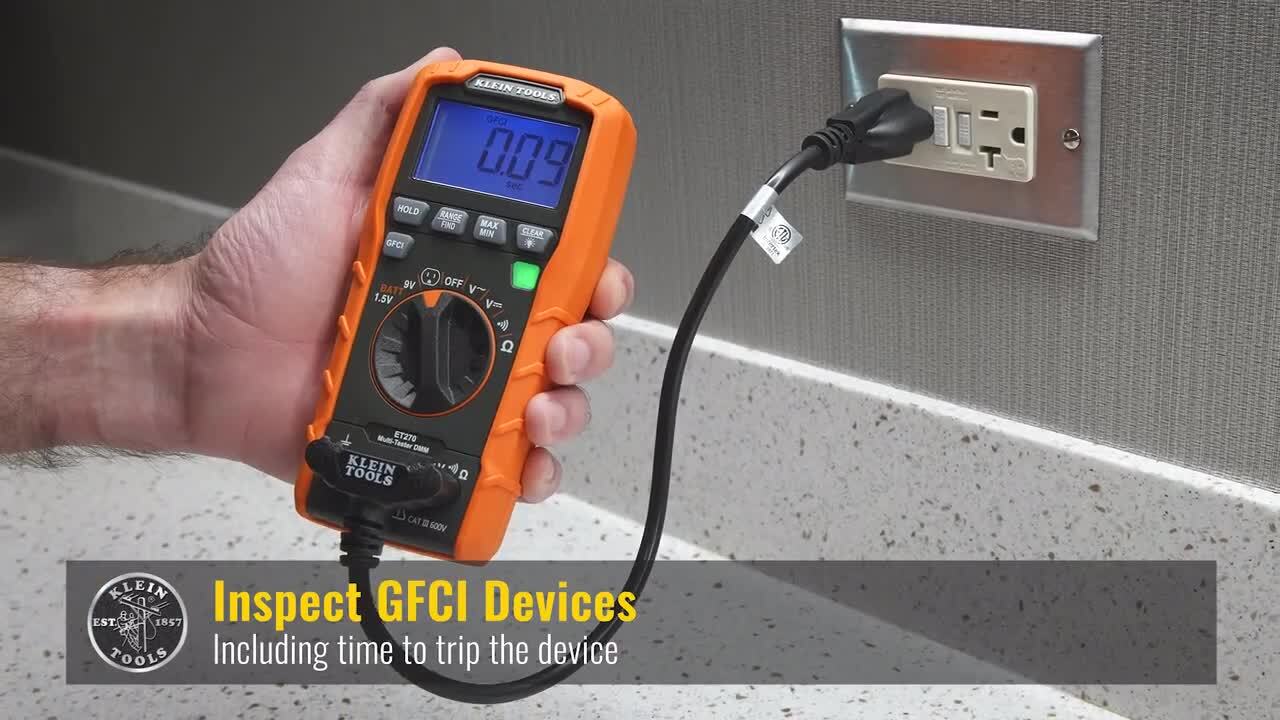 Digital Multi-Tester DMM with Receptacle Tester