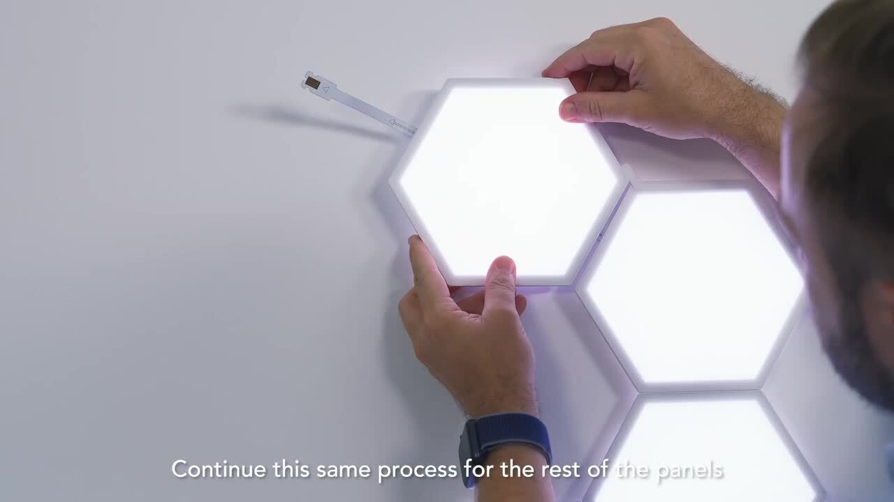 8Pack Hexagon Light Panels Smart RGB LED Lights w/Music Sync App Remote  Control
