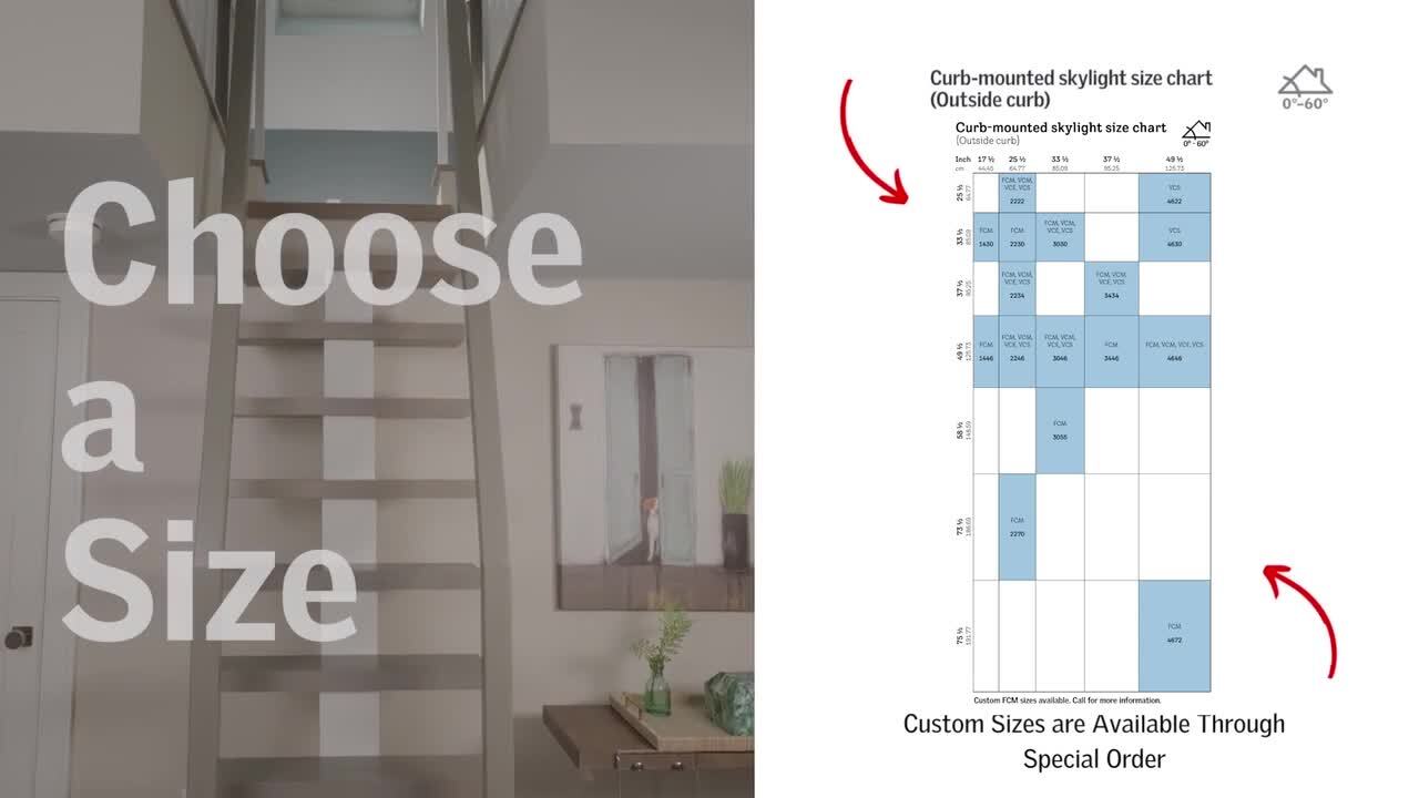 VELUX - 22.5 in. x 22.5 in. Fixed Curb-Mount Skylight with Tempered Low-E3 Glass