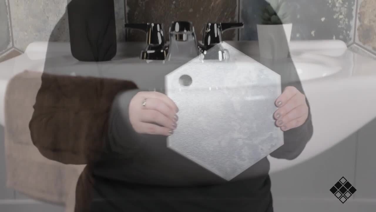 Merola Tile Dorne Hex Mix 8-5/8 in. x 9-7/8 in. Porcelain Floor