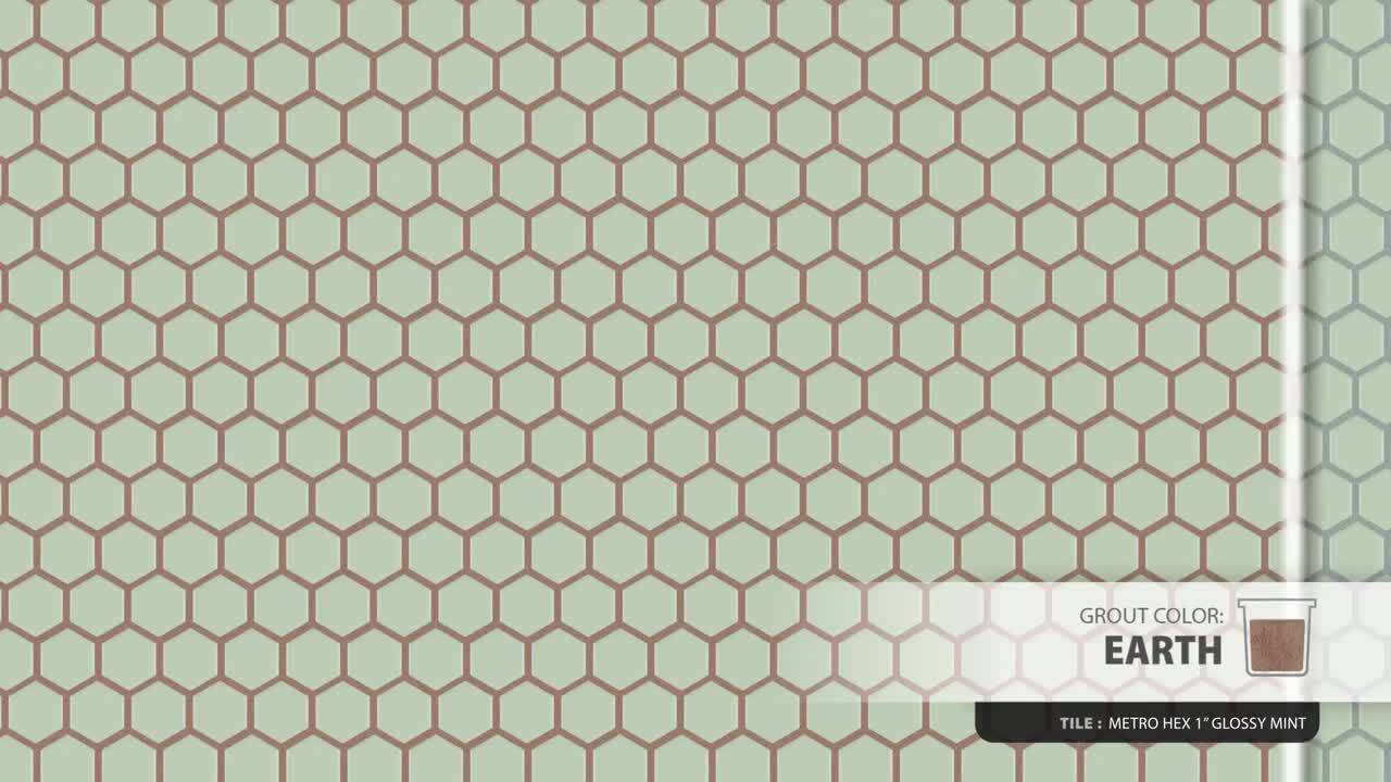 Merola Tile Metro 1 in. Hex Glossy Mint 10-1/4 in. x 11-7/8 in