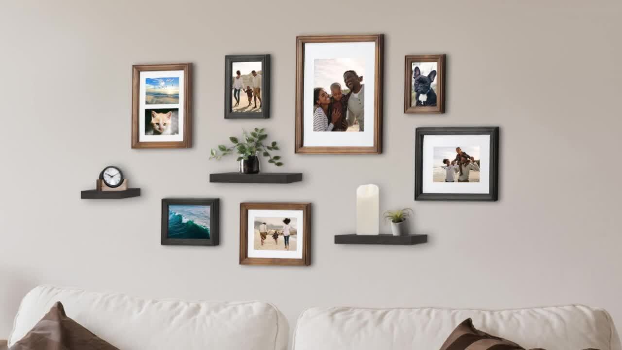 Color : A Photo Wall Caixia Living Room Wood Decoration Photo Frame Background Wall 20 Box 