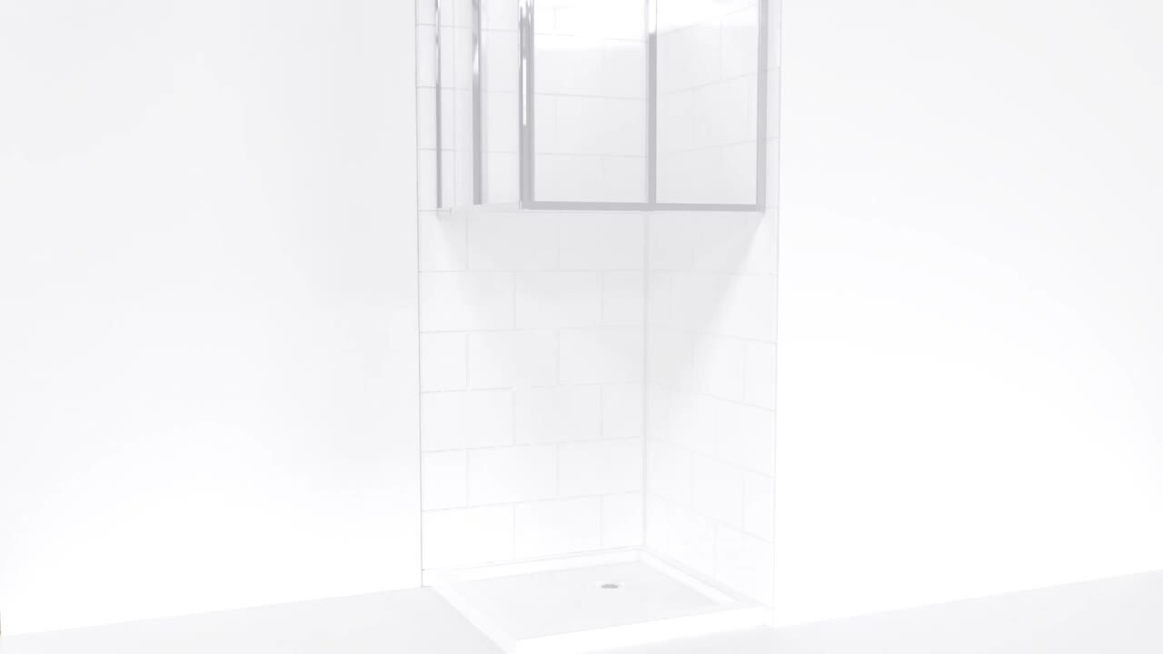 DreamLine Cornerview White 3-Piece 36-in x 36-in x 77-in Base/Wall