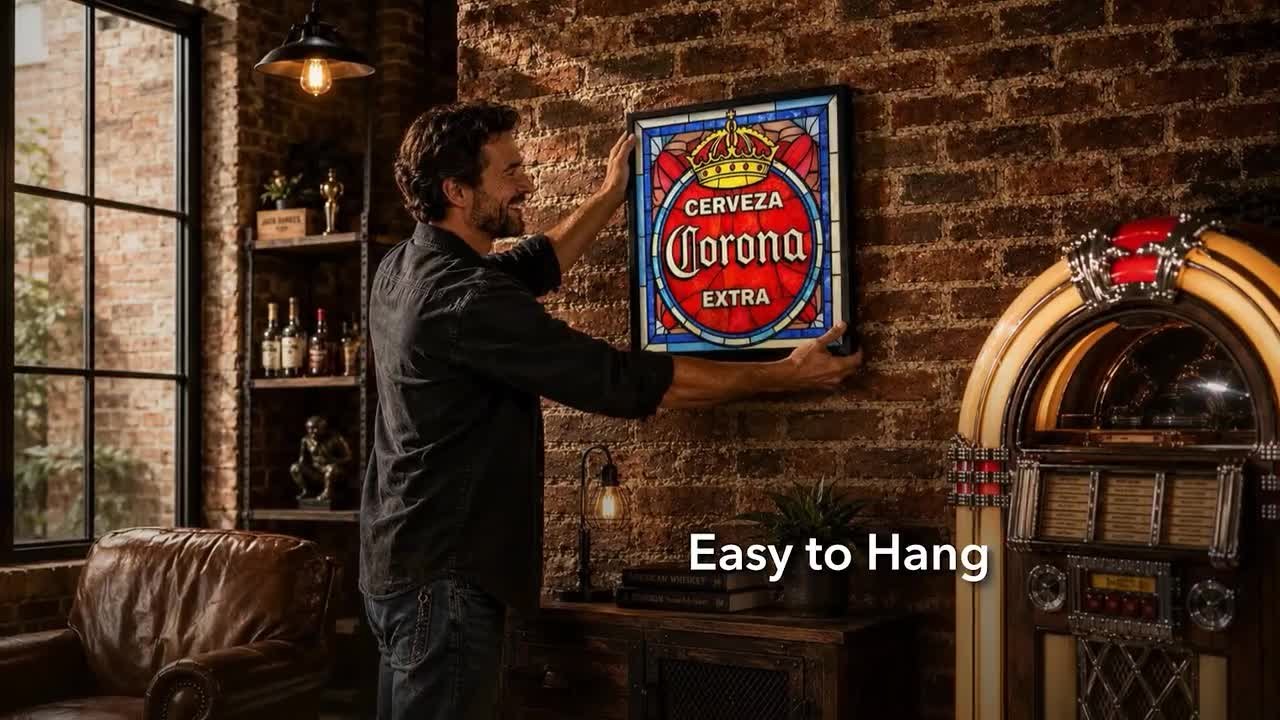 American Art Decor Corona Extra Cerveza Framed Vintage Theme